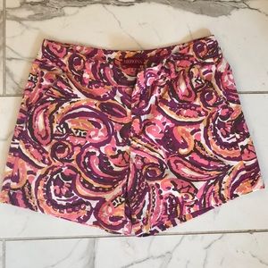 Merona 5” shorts paisley size 8